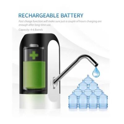 BOMBA ELÉTRICA AUTOMÁTICA  RECARREGÁVEL P/ GARRAFÃO D'ÁGUA