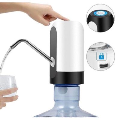 BOMBA ELÉTRICA AUTOMÁTICA  RECARREGÁVEL P/ GARRAFÃO D'ÁGUA