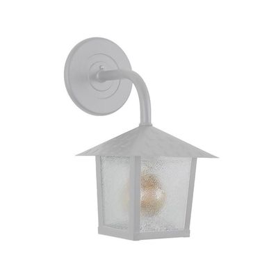 Arandela Blumenau Colonial Nina Quadrada Vidro Pontilhado E27 Bivolt Branco