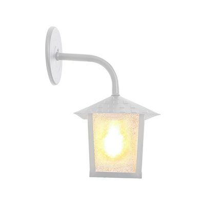 Arandela Blumenau Colonial Nina Quadrada Vidro Pontilhado E27 Bivolt Branco