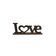 Recorte Decorativo Love de Mdf 30x6cm