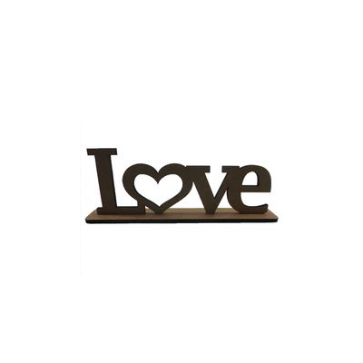 Recorte Decorativo Love de Mdf 30x6cm