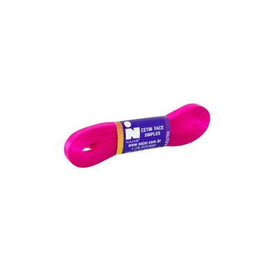 Fita de Cetim Nº01 7mm Peça com 10m Rosa Petúnia