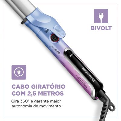 Modelador de Cachos By Juliette Mondial Azul e Rosa 70W MC-JU-03 Bivolt