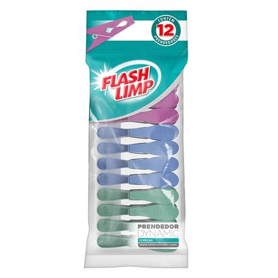 Prendedor de Roupa em Plástico Flashlimp Dynamic 12 Unidades