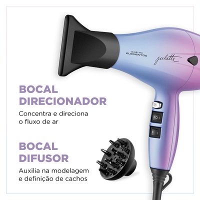 Secador de Cabelo By Juliette Mondial Azul e Rosa 2000W SCP-JU-03 220