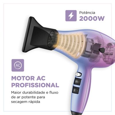 Secador de Cabelo By Juliette Mondial Azul e Rosa 2000W SCP-JU-03 220