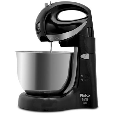 Batedeira Philco Paris Inox Duo Mixer Turbo 2 Preta 127V