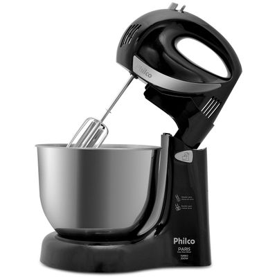 Batedeira Philco Paris Inox Duo Mixer Turbo 2 Preta 127V