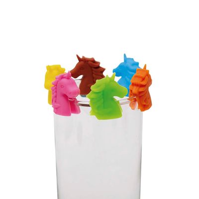 Marcador de Copo Silicone Unicórnio