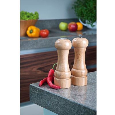 Conjunto Moedor Pimenta e Saleiro Bamboo