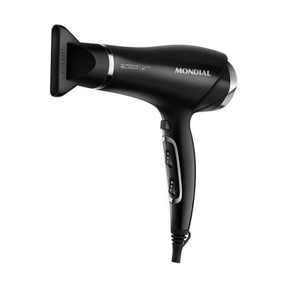 Secador de Cabelos Mondial Preto e Cromado Prata 2000W SCN-04 127V