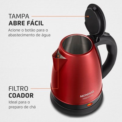 Chaleira Elétrica Mondial Pratic Inox CE-06-R 110