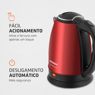 Chaleira Elétrica Mondial Pratic Inox CE-06-R 110