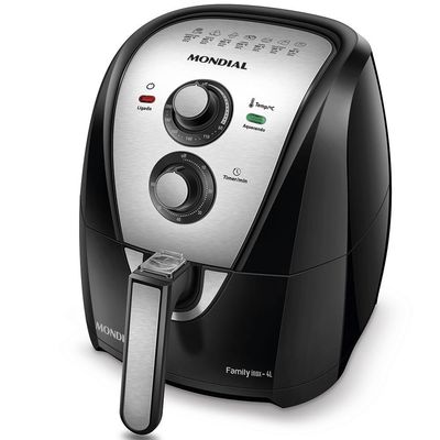Fritadeira Sem Óleo Air Fryer Mondial AFN40BI Family Inox 4L Preto com Inox / 110V