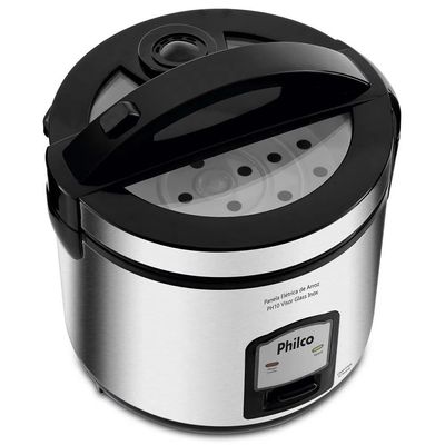 Panela Elétrica de Arroz Philco PH10P Visor Glass 10 Xícaras Inox / 110V