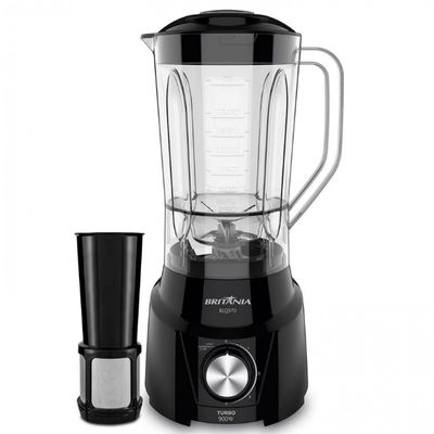 Liquidificador Britânia BLQ970P Turbo 900W com 4 Velocidades Preto / 110V