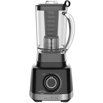 Liquidificador Britânia BLQ1300 Fortis Turbo 12 Velocidades e Pulsar 1200W Preto / 110V