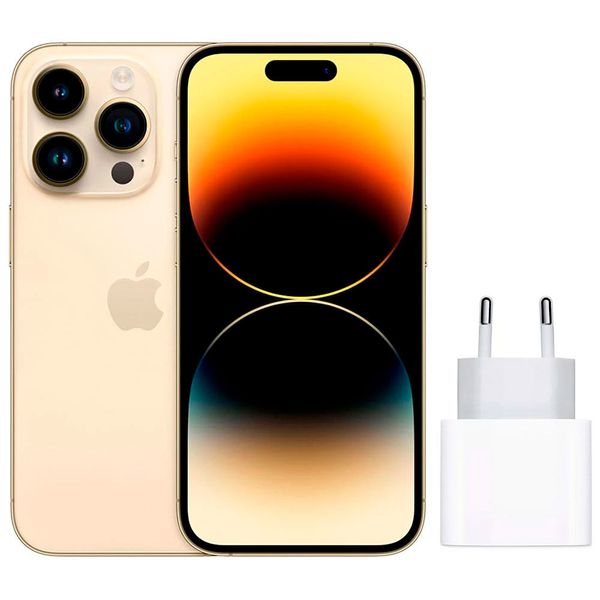 iPhone 14 Pro Max 128GB com Carregador USB-C Dourado / Bivolt