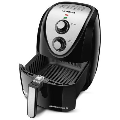 Fritadeira Sem Óleo Mondial AFN-50 Grand Family Inox 5L Preto / 220V