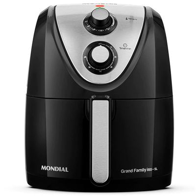 Fritadeira Sem Óleo Mondial AFN-50 Grand Family Inox 5L Preto / 220V