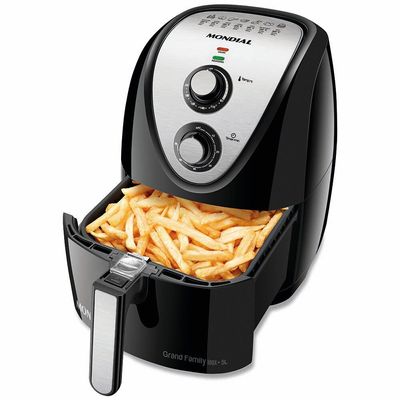 Fritadeira Sem Óleo Mondial AFN-50 Grand Family Inox 5L Preto / 220V