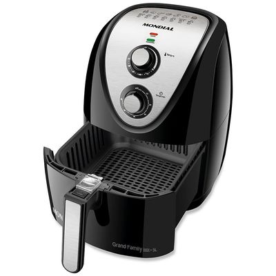 Fritadeira Sem Óleo Mondial AFN-50 Grand Family Inox 5L Preto / 220V