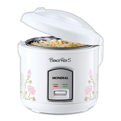 Panela Elétrica de Arroz Mondial Bianca Rice NPE-05 400W com Capacidade de 5 Xícaras Branco / 220V