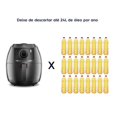 Fritadeira Elétrica Sem Óleo Air Fryer Electrolux EAF50 5L Cinza / 110V