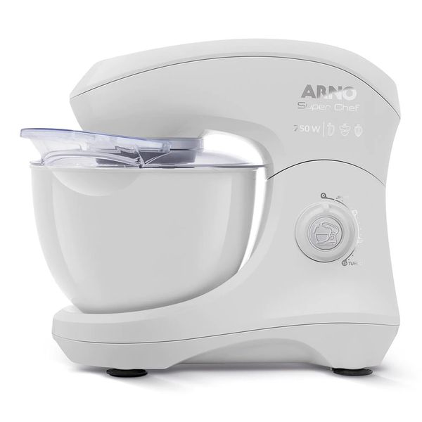 Batedeira Planetária Arno Super Chef KM00 com 15 Velocidades e 750W Branco / 110V Batedeira Planetária Arno Super Chef KM00 com 15 Velocidades e 750W Branco / 110V