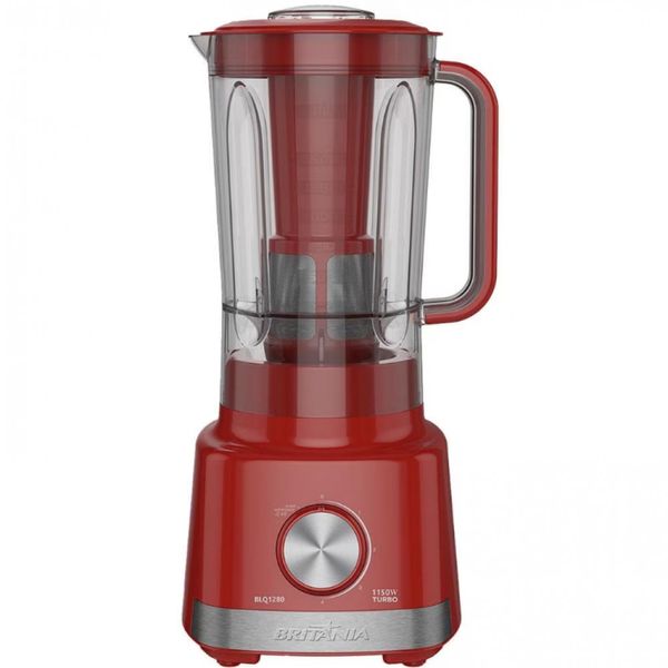 Liquidificador Britânia BLQ1280V 1150W com 4 Velocidades Vermelho / 110V Liquidificador Britânia BLQ1280V 1150W com 4 Velocidades Vermelho / 110V