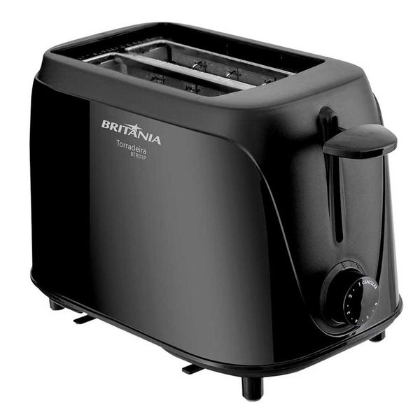 Torradeira Britânia BTR01P com 6 Níveis de Tostagem Preto / 220V Torradeira Britânia BTR01P com 6 Níveis de Tostagem Preto / 220V
