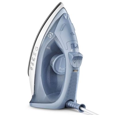 Ferro de Passar a Vapor Electrolux Efficient ESI10 com Spray e Base Antiaderente Azul / 110V
