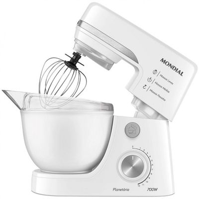 Batedeira Planetária Mondial BP-03W-2B 12 Velocidades 700W Branco / 220V