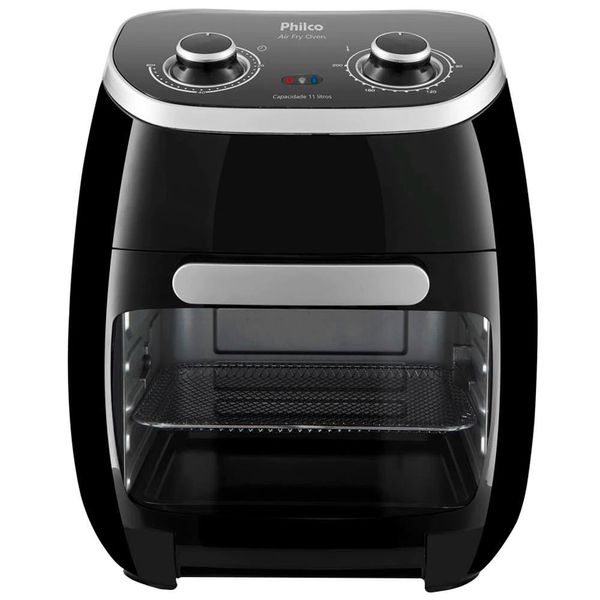 Fritadeira Elétrica Philco Air Fry Oven Sem Óleo PFR2000P Preto com Inox / 110V