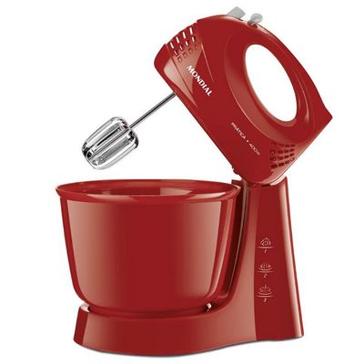 Conjunto Especial Mondial KT-105-R (Espremedor Premium + Batedeira Prática + Liquidificador Turbo Power) Vermelho / 110V