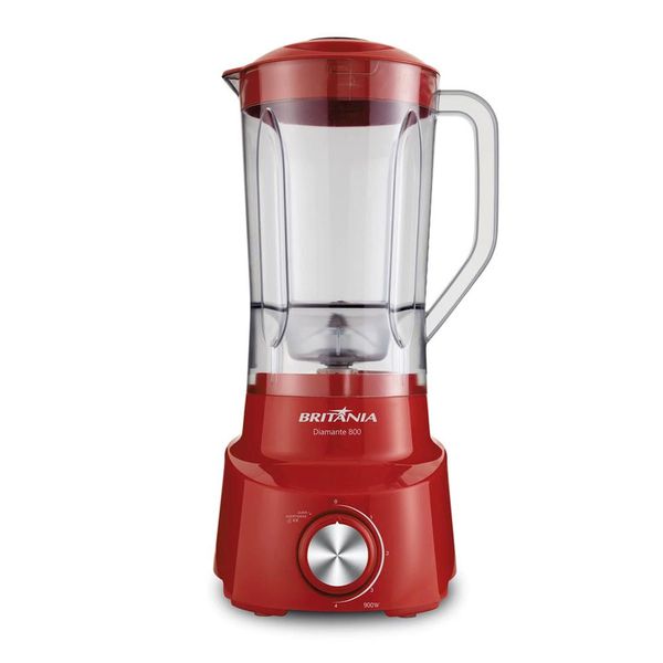 Liquidificador Diamante 800 com 4 Velocidades 900W Britânia Vermelho / 110V