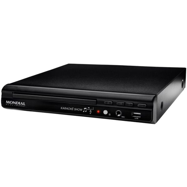 DVD Player D-20 com Função Karaokê e Entrada USB Mondial Preto / Bivolt