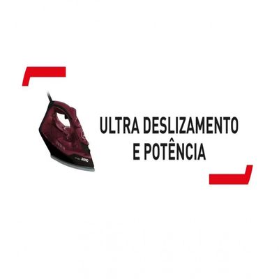 Ferro de Passar a Vapor Arno Ultragliss Durilium FMV com Spray e Base Antiaderente Vinho / 110V