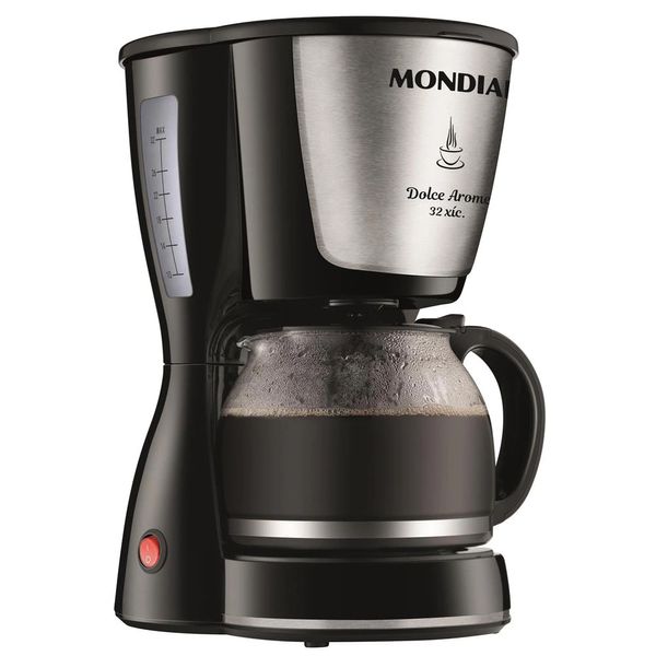 Cafeteira Elétrica Dolce Arome Inox C32I 32 Xícaras Mondial Preto com Inox / 220V