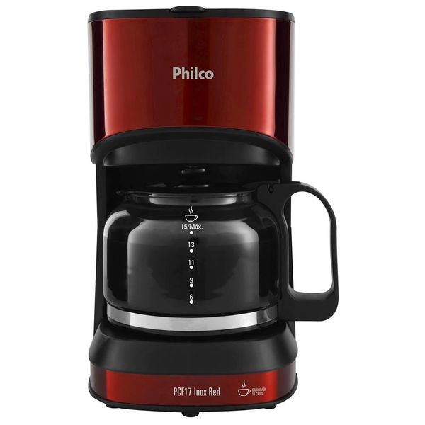 Cafeteira Elétrica PCF17 Red Inox até 15 Cafés Philco Vermelho / 220V Cafeteira Elétrica PCF17 Red Inox até 15 Cafés Philco Vermelho / 220V