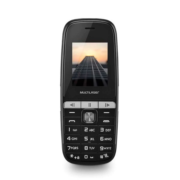 Celular Up Play P9076 Dual Chip MP3 Câmera e Rádio FM Multilaser Preto