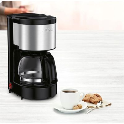 Cafeteira Elétrica Arno Perfectta Inox CFPI 12 Xícaras Preto com Inox / 110V
