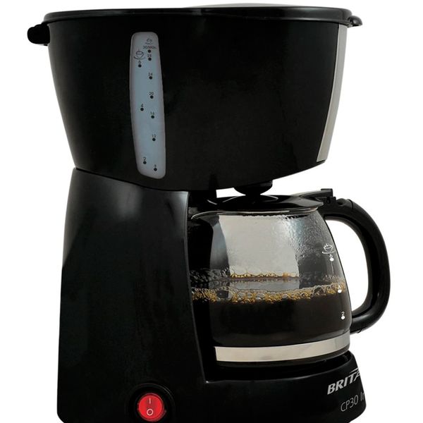 Cafeteira Elétrica CP30 30 Xícaras Britânia Preto com Inox / 110V