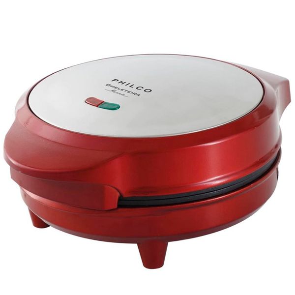 Omeleteira Elétrica Retrô POM01V Philco Vermelho / 220V Omeleteira Elétrica Retrô POM01V Philco Vermelho / 220V