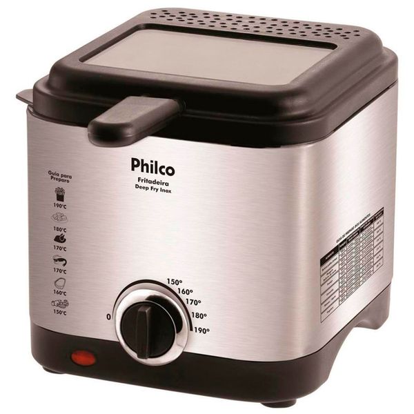 Fritadeira de Imersão ao Óleo Deep Fry 1.8L Philco Inox / 110V