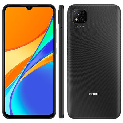 Smartphone Xiaomi Redmi 9C 32GB, Tela de 6.53 Cinza