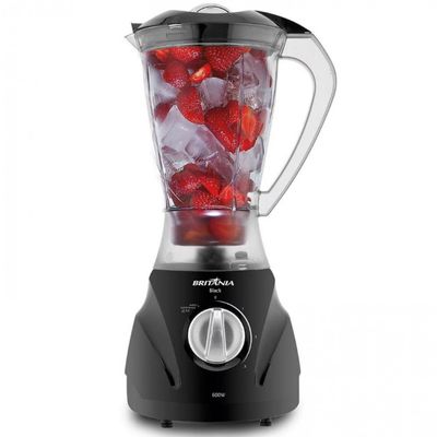 Liquidificador Britânia Black 600W com 3 Velocidades Preto / 110V