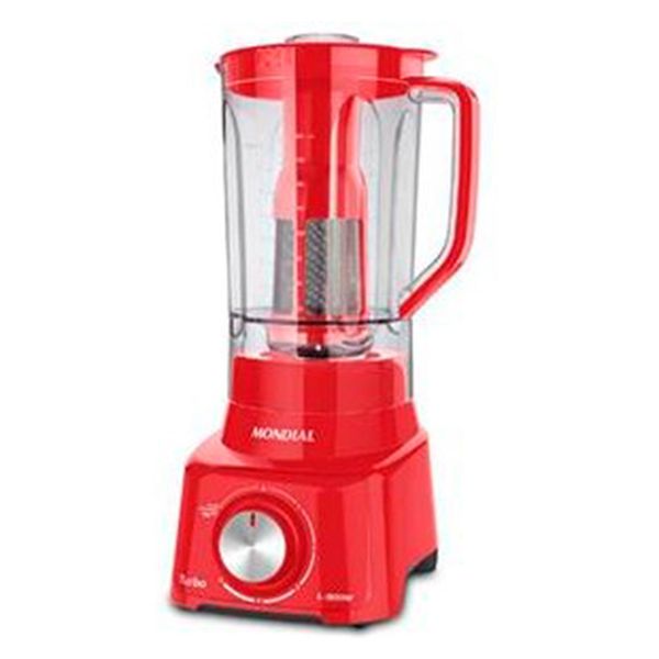 Liquidificador Turbo com 5 Velocidades 900W Mondial Vermelho / 110V Liquidificador Turbo com 5 Velocidades 900W Mondial Vermelho / 110V