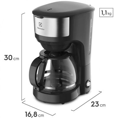 Cafeteira Elétrica Efficient ECM20 30 Xícaras Electrolux Preto com Inox / 110V